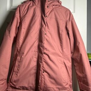 L.L. Bean Dusty Rose Hooded Puffer Jacket
